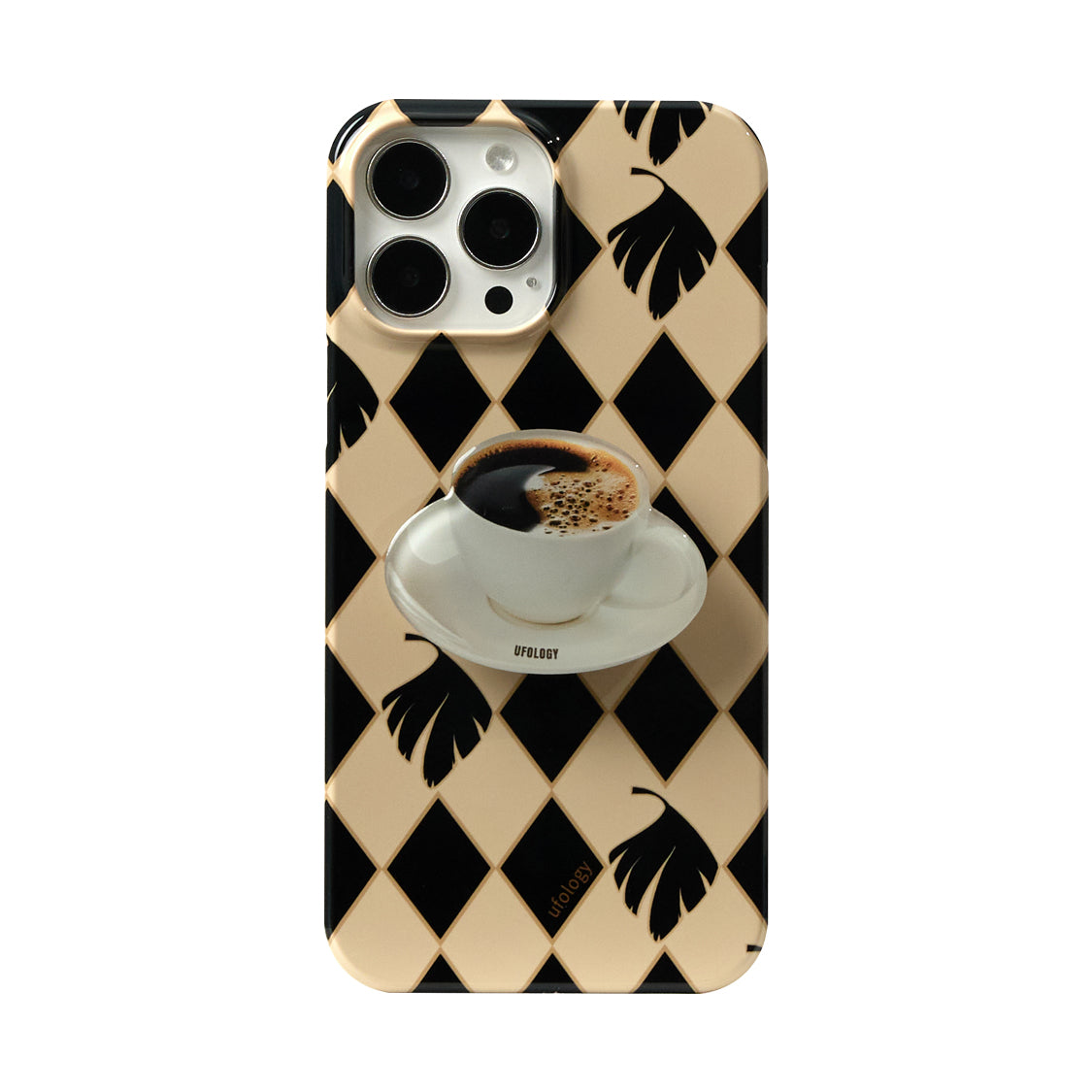 Caramel Color Is Suitable Mobile Phone Case Check Pattern