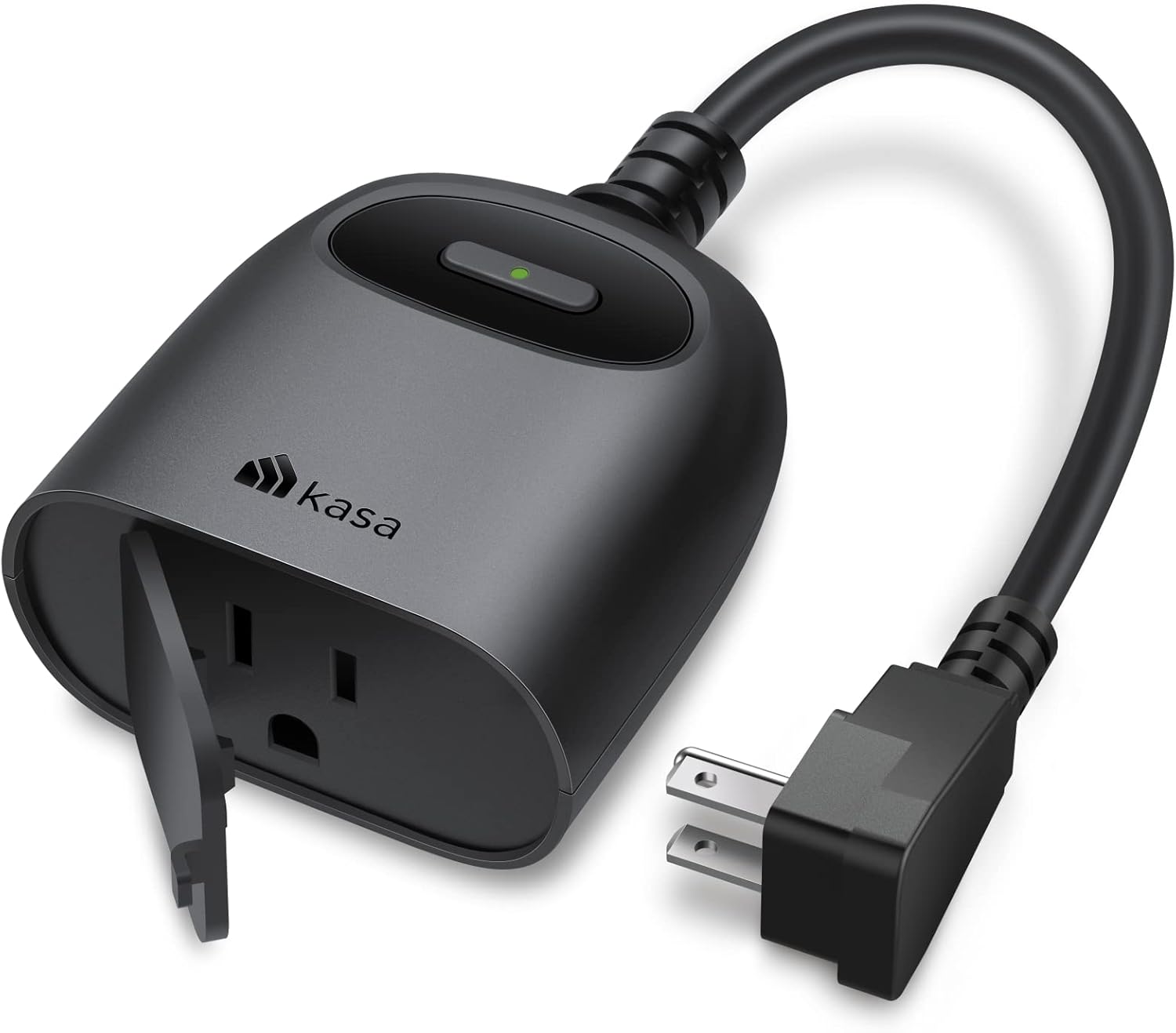 Kasa Outdoor Smart Plug, Smart Home Wi-Fi Outlet Timer, Max Load 15A/1875W, IP64 Weather Resistance, Compatible with Alexa, Google Home & Smartthings, No Hub Required, ETL Certified(Kp401)