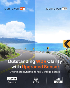 3K Wifi Dash Cam M310 3K Plus, Smart Voice Command 1620P QHD Dash Camera for Cars, WDR, Superior Night Vision, 24H Parking Monitor with APP Control, Time-Lapse Recording, Collision Detection