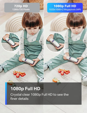 Tapo 1080P Indoor Security Camera for Baby Monitor, Dog Camera W/Motion Detection, 2-Way Audio Siren, Night Vision, Cloud & SD Card Storage, Works W/Alexa & Google Home (Tapo C100)