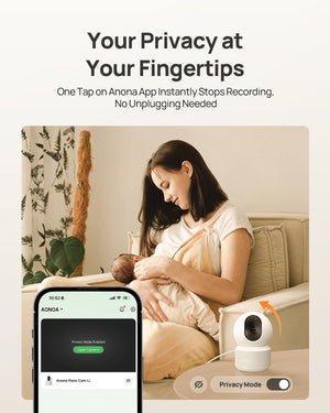 4K UHD Indoor Camera, Pet/Dog/Baby Security Camera with Phone App, 360°Pan-Tilt, 5G/2.4G Dual-Band Wi-Fi 6, Auto-Tracking, Person/Pet/Baby Crying Detection, Privacy Mode, Two-Way Audio, 2 Pack