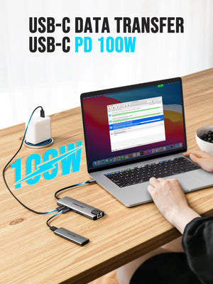 TC39 Docking Station USB Ethernet Adapter 1000Mbps USB-C HUB PD 100W USB3.0 HUB RJ45 Lan for Laptop PC Xiaomi Mi Box Ma