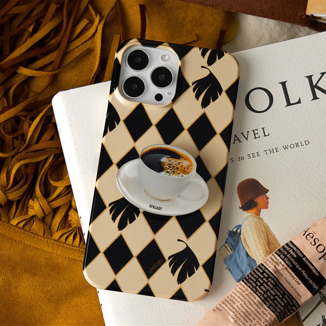 Caramel Color Is Suitable Mobile Phone Case Check Pattern