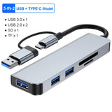 8-IN-2 USB HUB 3.0 USB C HUB Dock Station 5Gbps High Speed Transmission USB Splitter Type C to USB OTG Adapter for Macbook Pro