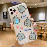 Compatible with Apple , Lovers Small Dinosaur Flash Diamond Epoxy Soft Shell