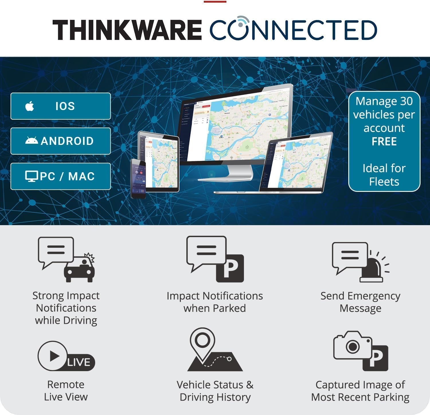 U1000 plus Dash Cam - 4K UHD 2160P Front Car Dash Camera with Built-In Wi-Fi & GPS, Super Night Vision & Hardwire Lead for Battery Safe Parking Mode - 64GB SD Card - Android/Ios App