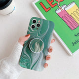 Marble Pattern Folding Stand Is Suitable For Fine Hole Silicone Mobile Phone Case