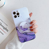 Marble Pattern Folding Stand Is Suitable For Fine Hole Silicone Mobile Phone Case