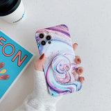 Marble Pattern Folding Stand Is Suitable For Fine Hole Silicone Mobile Phone Case