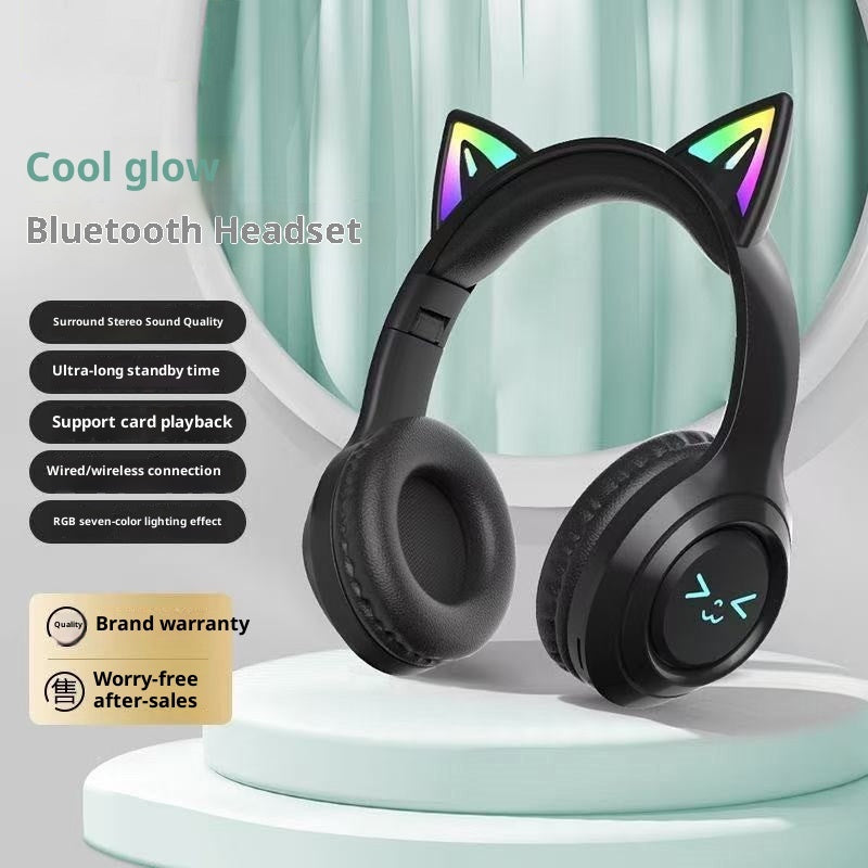 Cute Cat Ear Wireless Bluetooth Headphones