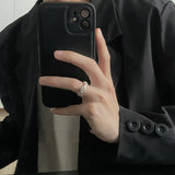 Simple Leather Texture All Inclusive Solid Color Phone Case