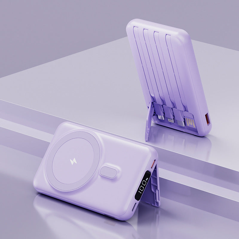 Magnetic Wireless Power Bank With Cable Mobile Power Supply