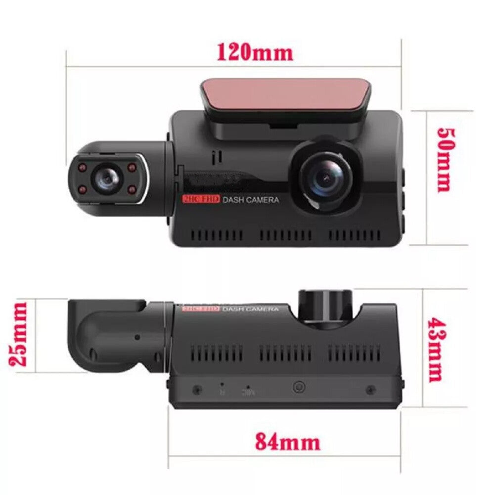 1080P Dual Lens Car Dash Cam Recorder G Sensor DVR Front and Rear Camera Video