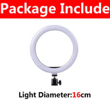 Photography Dimmable LED Selfie Ring Light with Phone Clip USB Plug for Tiktok Youtube Video Live Fill Lamp Photo Studio Light