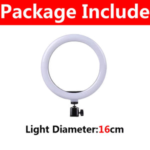Photography Dimmable LED Selfie Ring Light with Phone Clip USB Plug for Tiktok Youtube Video Live Fill Lamp Photo Studio Light