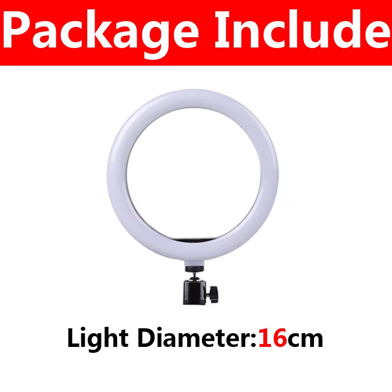 Photography Dimmable LED Selfie Ring Light with Phone Clip USB Plug for Tiktok Youtube Video Live Fill Lamp Photo Studio Light