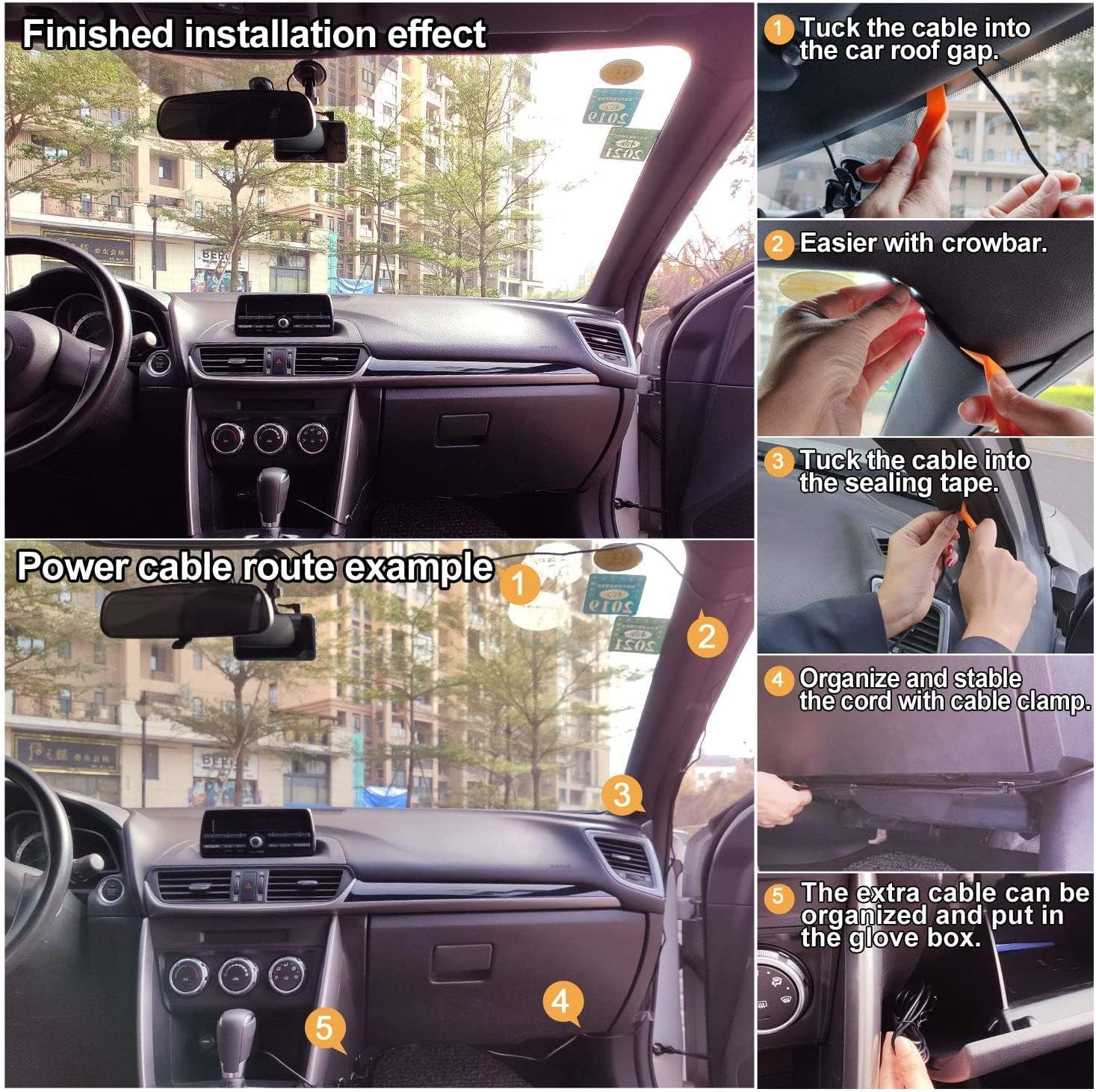 Dash Cam Front and Rear 1080P Full HD Dual Dash Camera in Car Camera Dashboard Camera Dashcam for Cars 170 Wide Angle HDR with 4.0" Touchscreen LCD Display Night Vision Motion Detection and G-Sensor