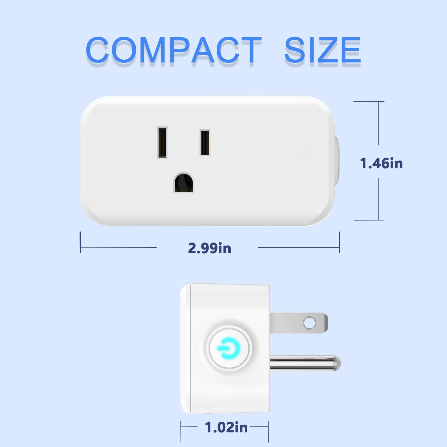 Mini Smart Plug, Simple Setup with One Voice Command, Compatible with Alexa Only, Voice Control, Remote Control, Timer Function, Group Control, Bluetooth Mesh, Alexa Echo Required (1 Pack)