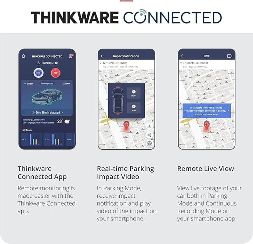 U1000 plus Dash Cam - 4K UHD 2160P Front Car Dash Camera with Built-In Wi-Fi & GPS, Super Night Vision & Hardwire Lead for Battery Safe Parking Mode - 64GB SD Card - Android/Ios App