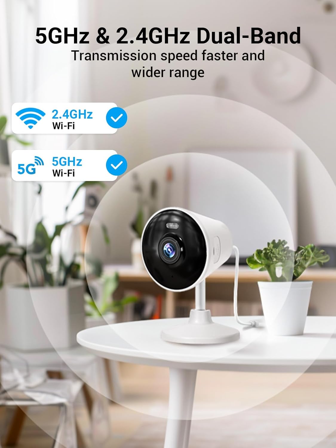 Security Camera for Home, Baby/Elder/Dog/Pet Camera with Phone App, Wi-Fi Camera W/Spotlight, Color Night Vision, 2-Way Audio, 24/7, Sd/Cloud Storage, Work W/Alexa, 2Pack