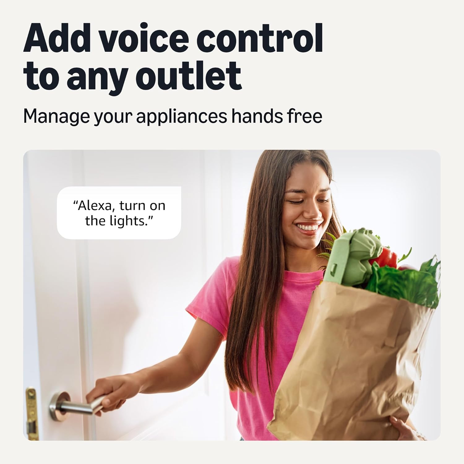 Smart Plug, Matter Compatible, Compatible with Amazon Alexa, Google Home, Apple Homekit, Matter Hub Required, 2.4 Ghz Wi-Fi Only, White, 1-Pack