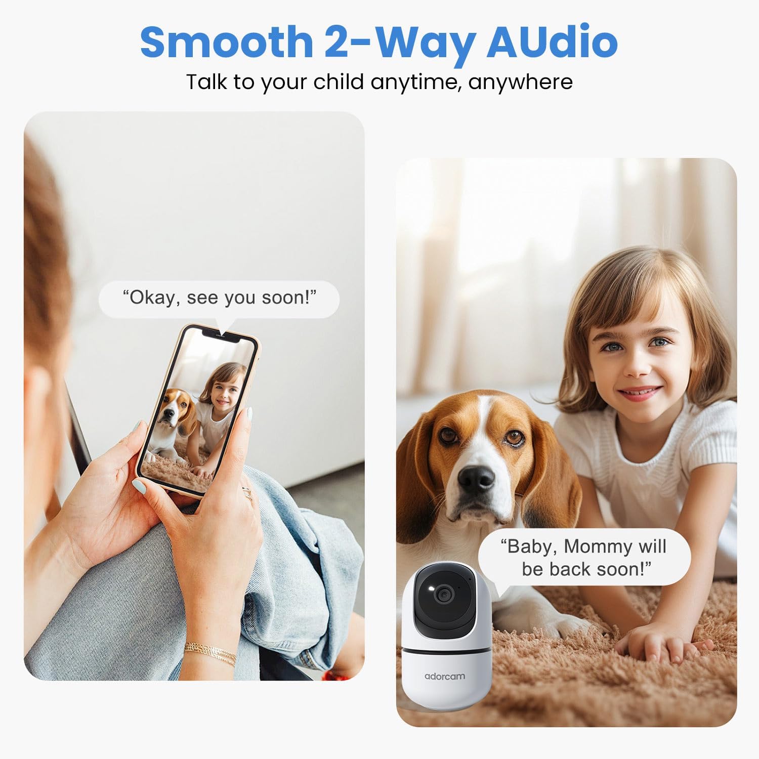 Indoor Camera for Home Security: 5G & 2.4G Wifi 2K 360° Pan Tilt Camera with 2 Way Audio Night Vision Phone App Video Surveillance for House Room Apartment Monitoring Baby Nanny Pet Dog Cat