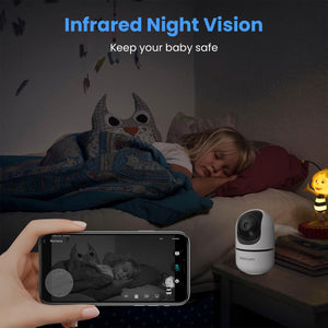 Indoor Camera for Home Security: 5G & 2.4G Wifi 2K 360° Pan Tilt Camera with 2 Way Audio Night Vision Phone App Video Surveillance for House Room Apartment Monitoring Baby Nanny Pet Dog Cat