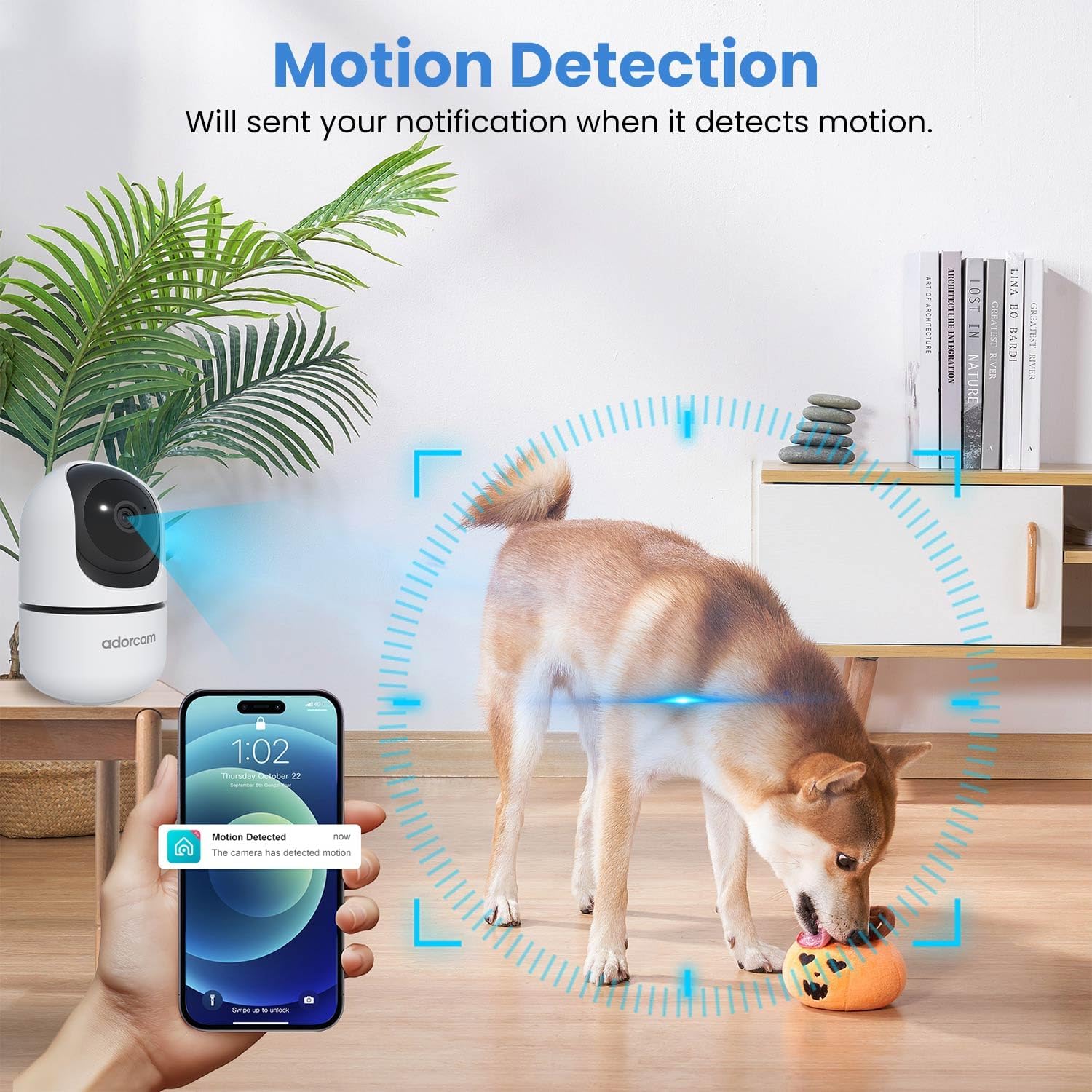 Indoor Camera for Home Security: 5G & 2.4G Wifi 2K 360° Pan Tilt Camera with 2 Way Audio Night Vision Phone App Video Surveillance for House Room Apartment Monitoring Baby Nanny Pet Dog Cat
