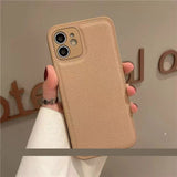 Simple Leather Texture All Inclusive Solid Color Phone Case
