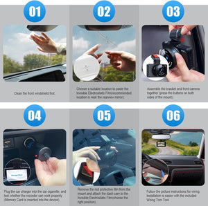 Range Tour Car Dash Cam Front, FHD 1080P Car Camera 170° Wide Angle WDR In