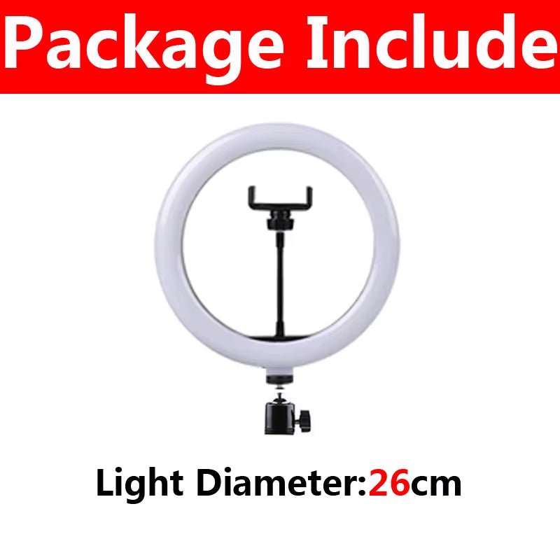 Photography Dimmable LED Selfie Ring Light with Phone Clip USB Plug for Tiktok Youtube Video Live Fill Lamp Photo Studio Light