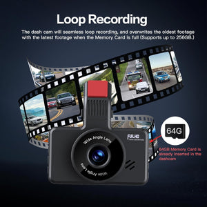 Range Tour Car Dash Cam Front, FHD 1080P Car Camera 170° Wide Angle WDR In