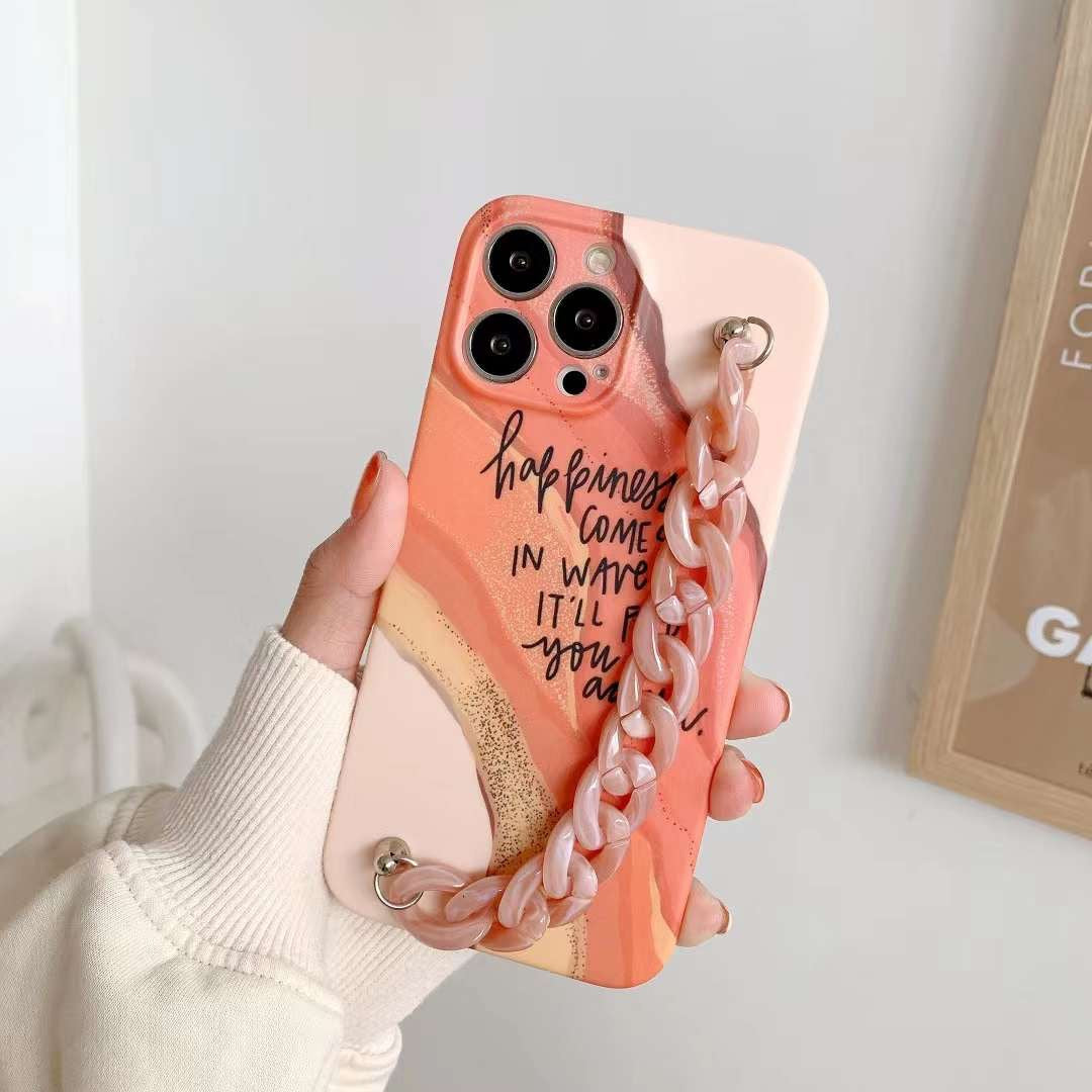 Plastic Graffiti IMD Wristband Chain Phone Case