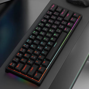 MK61 USB Gaming Esports Mechanical Keyboard Red Switch 61 Key Wired Detachable Cable RGB Backlight Hot Swap