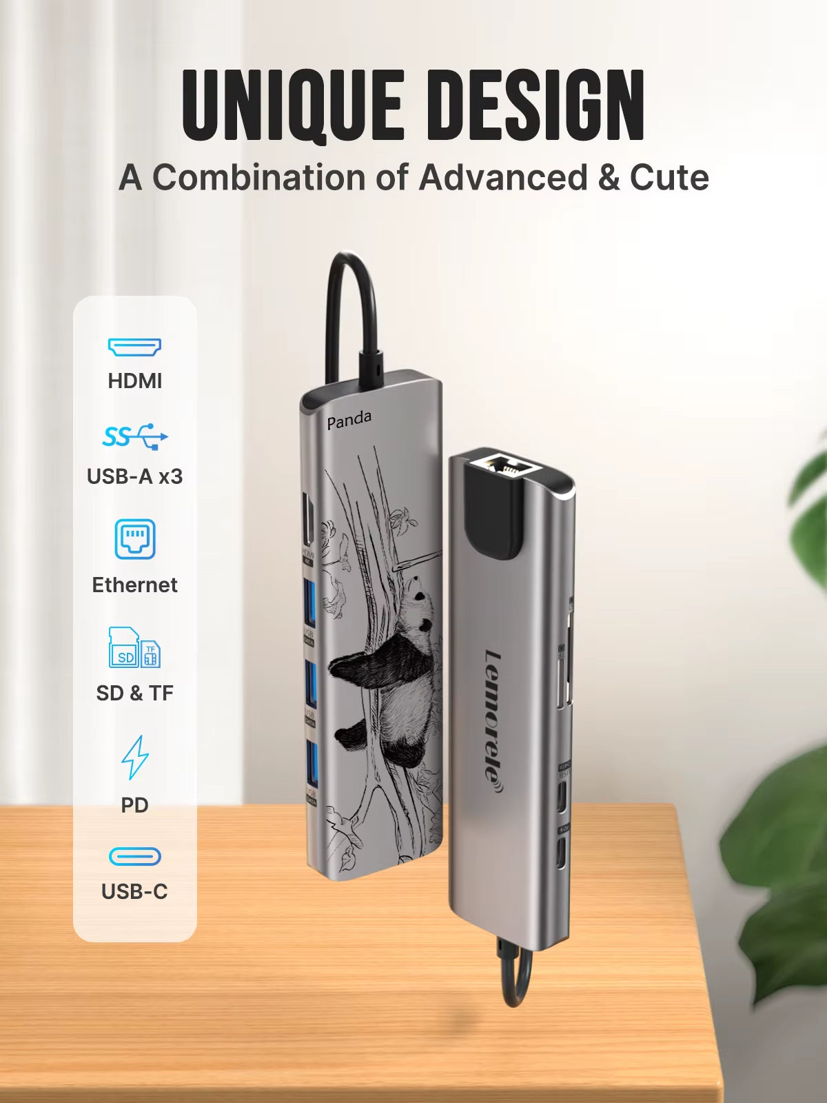 TC39 Docking Station USB Ethernet Adapter 1000Mbps USB-C HUB PD 100W USB3.0 HUB RJ45 Lan for Laptop PC Xiaomi Mi Box Ma