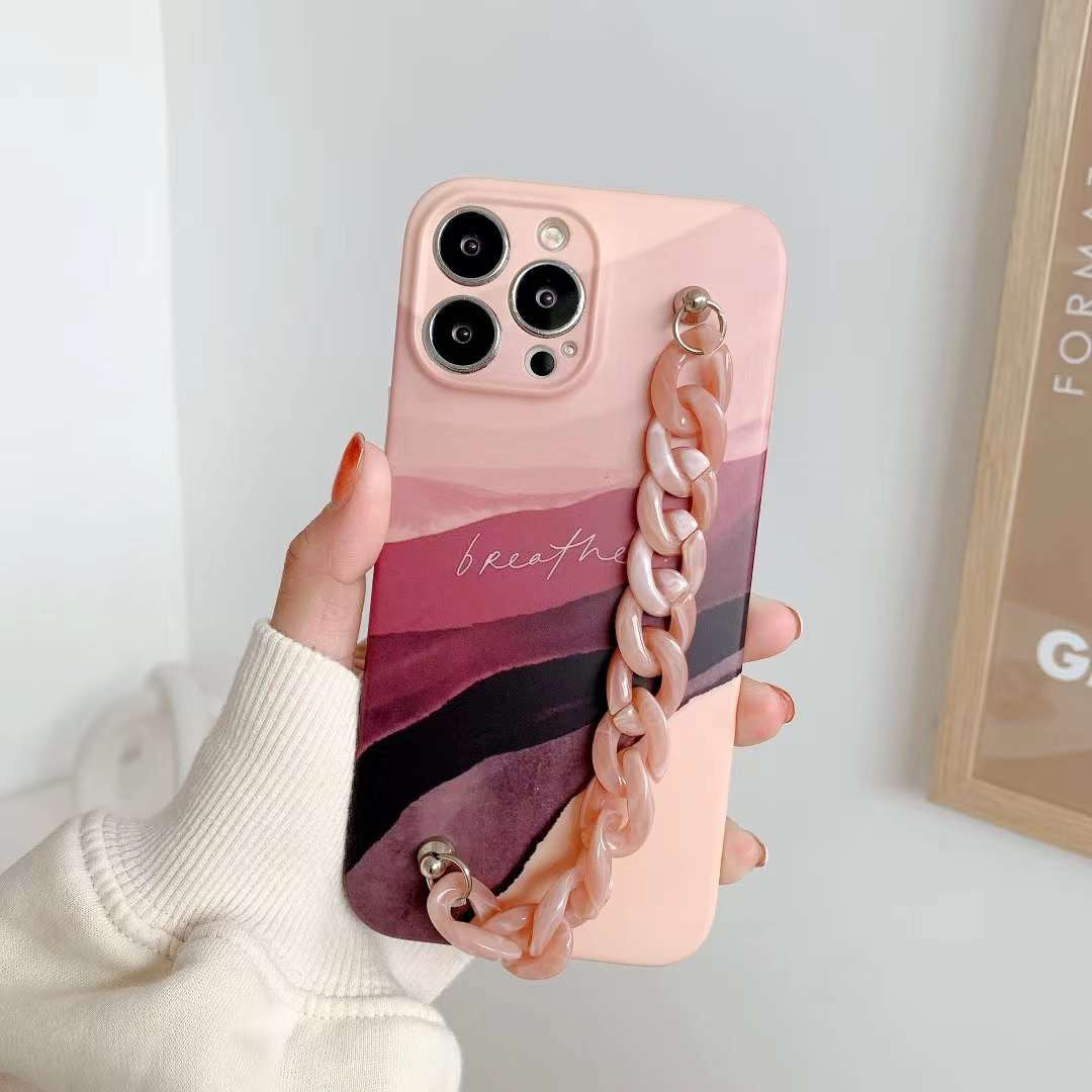 Plastic Graffiti IMD Wristband Chain Phone Case