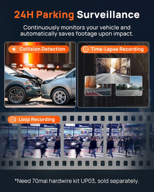 3K Wifi Dash Cam M310 3K Plus, Smart Voice Command 1620P QHD Dash Camera for Cars, WDR, Superior Night Vision, 24H Parking Monitor with APP Control, Time-Lapse Recording, Collision Detection